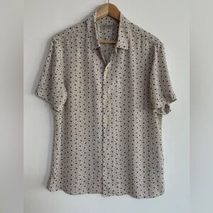 Men's allsaints romantic hearts button down